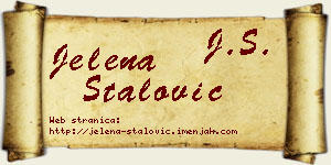 Jelena Stalović vizit kartica
